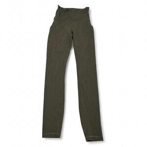 Lululemon Wunder Under Leggings In Carob Brown Size 2 With Pockets